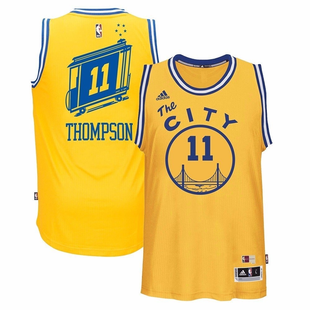 Golden State Warriors Thompson #11 The City Adidas NBA Jersey Womens